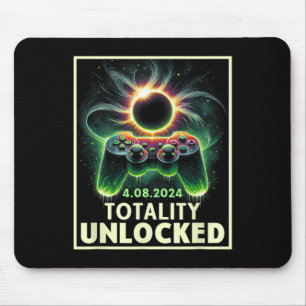Gesamter Solar Eclipse 2024 Video Game Controller  Mousepad