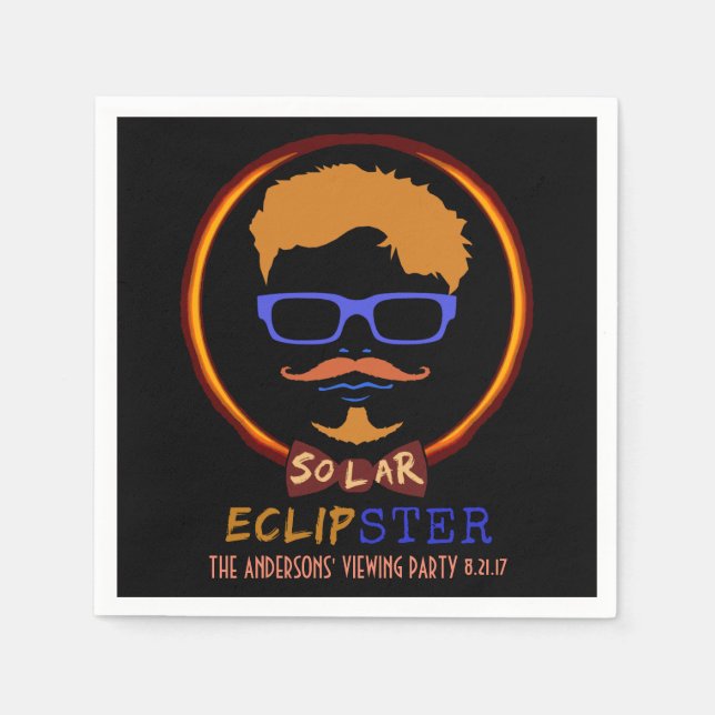 Gesamter Solar-Eclipse-August 21 2017 Sonniger Hip Serviette (Vorderseite)
