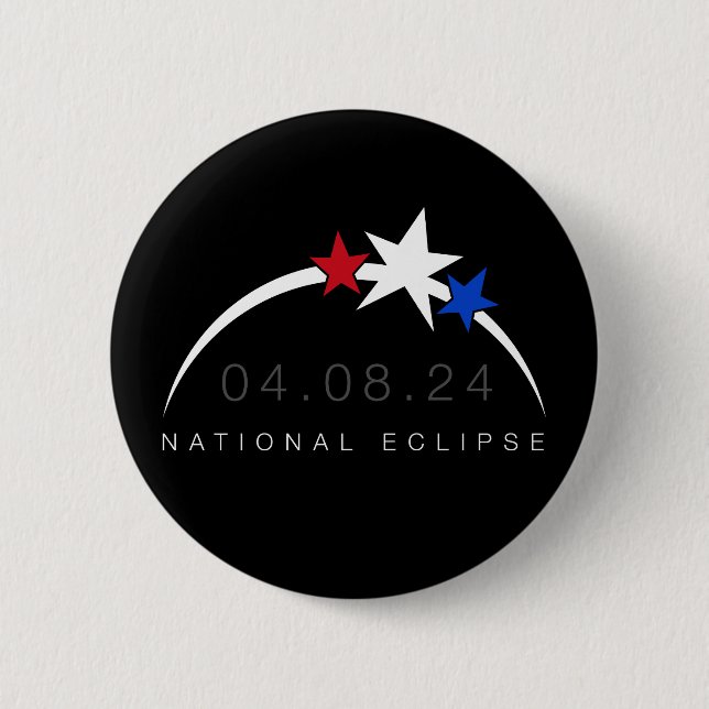 Gesamter Solar-Eclipse-Button 2024 Button (Vorderseite)
