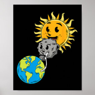 Gesamter Solar-Eclipse Earth Moon Sun FotoTablet L Poster