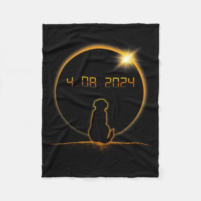 Gesamter Solar-Eclipse-Hund Fleecedecke (Vorderseite)
