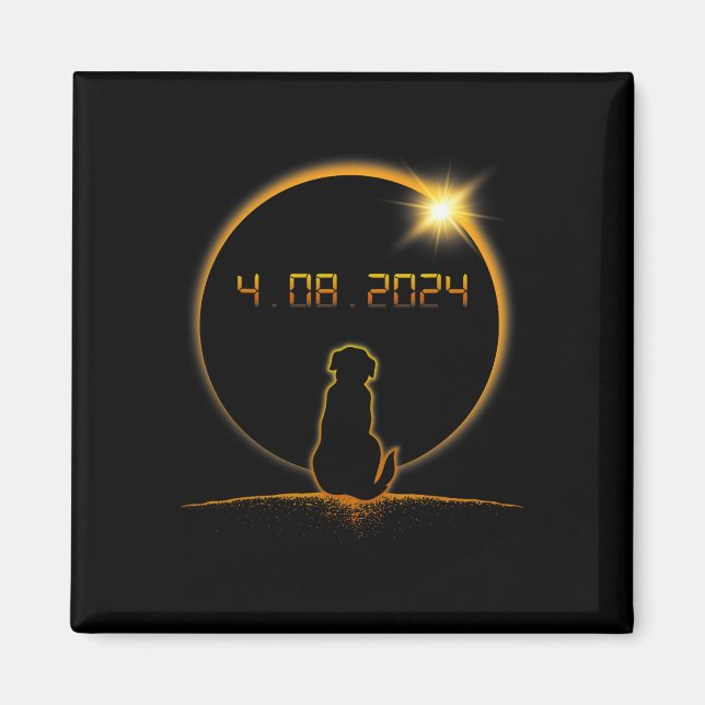 Gesamter Solar-Eclipse-Hund Magnet (Vorne)