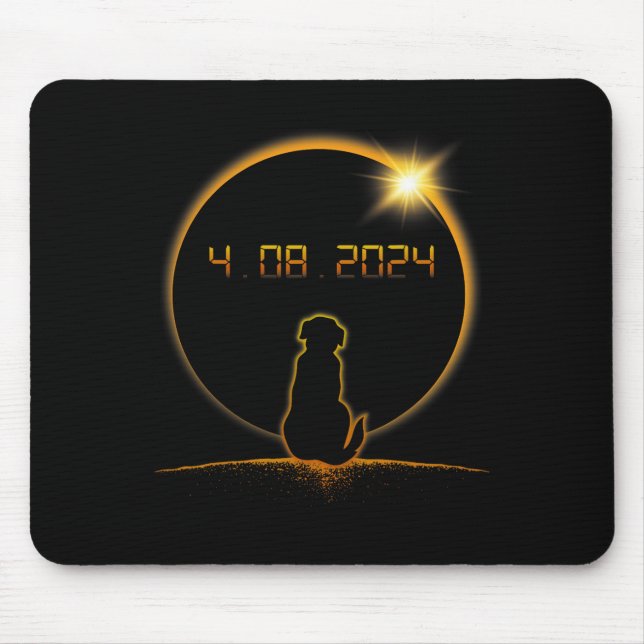 Gesamter Solar-Eclipse-Hund Mousepad (Vorne)