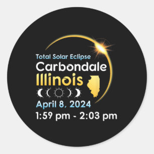 Gesamter Solarkollektor in Carbondale Illinois am  Runder Aufkleber