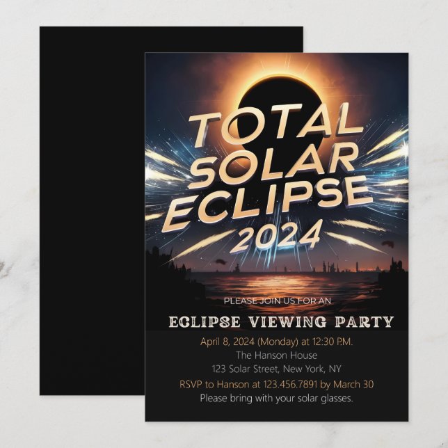 Gesamter Solarstrom-Ansichtspunkt Party Einladung  (Vorne/Hinten)