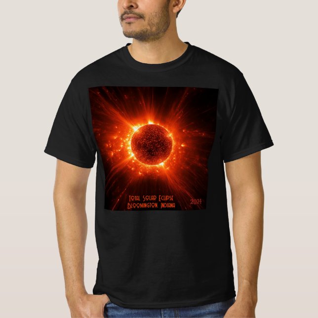 Gesamter Solarstrom Hinzufügen von Text und Datum  T-Shirt (Vorderseite)