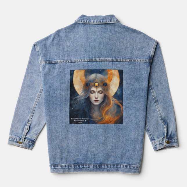 Gesamter Sonnenkollektiv Mythische Göttin Text 202 Jeansjacke (Rückseite)