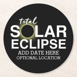 Gesamter Sonnenkollektor - 2024 oder Zolldatum Runder Pappuntersetzer