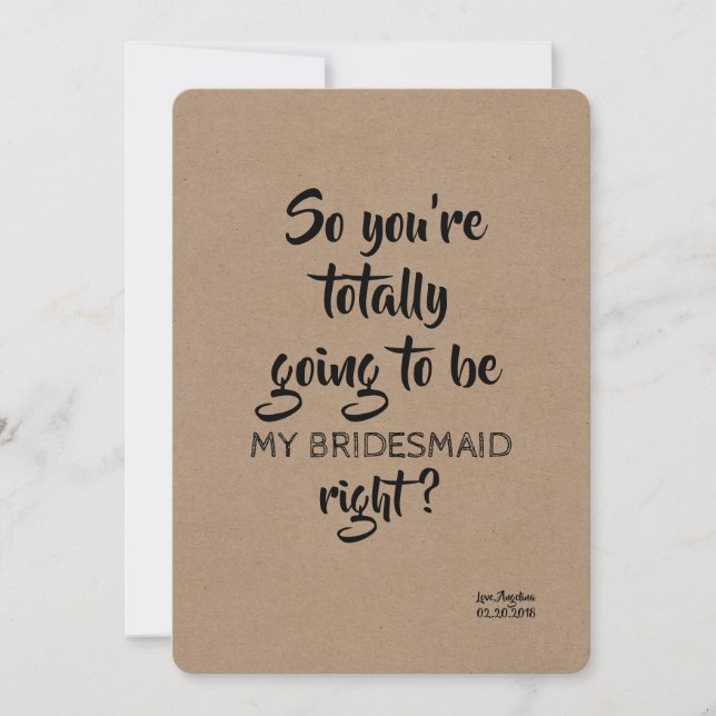Gesamter Vorschlag von MY Funny Bridesmaid Einladung (Vorderseite)