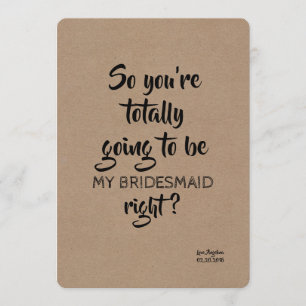Gesamter Vorschlag von MY Funny Bridesmaid Einladung