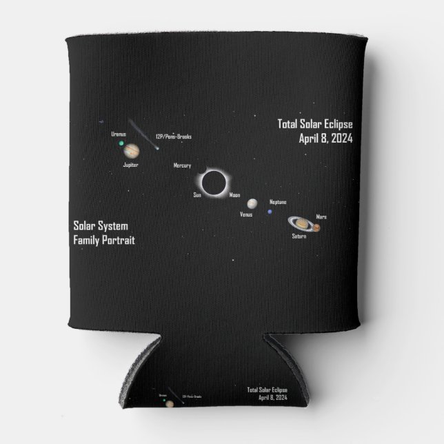Gesamtes Eclipse-2024-Solarsystem-Familienportrait Dosenkühler (Vorderseite)