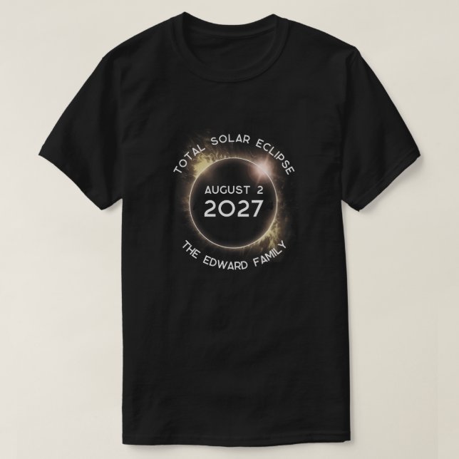 Gesamtes Solar Eclipse 2024 Art Design T-Shirt (Design vorne)