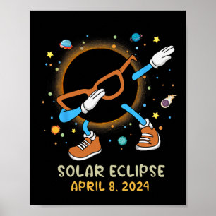 Gesamtes Solar-Eclipse 2024 Fun Dabbing für Kinder Poster