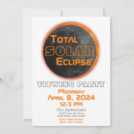 Gesamtes Solar-Eclipse 2024 Party Moon Sun anzeige Einladung