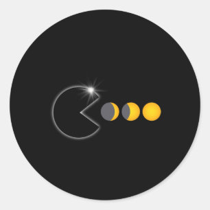 Gesamtes Solar-Eclipse 8. April 2024 Finanzierungs Runder Aufkleber
