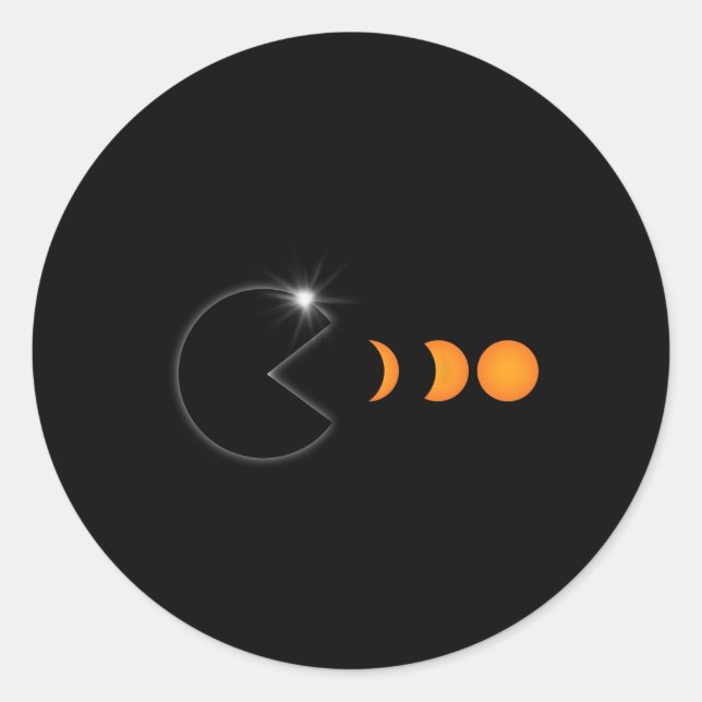 Gesamtes Solar-Eclipse 8. April 2024 Finanzierungs Runder Aufkleber (Vorderseite)