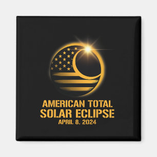 Gesamtes Solar-Eclipse 8. April 2024 Totality Astr Magnet