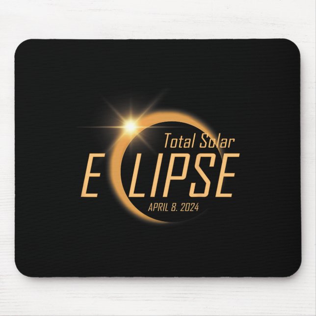 Gesamtes Solar-Eclipse 8. April 2024 Totality Astr Mousepad (Vorne)