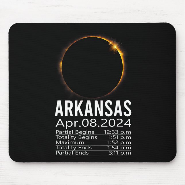 Gesamtes Solar-Eclipse-Programm 8. April 2024 Arka Mousepad (Vorne)