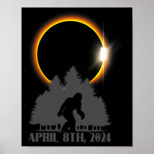 Gesamtes Solar Eclipse Sasquatch Artwork - Big Foo Poster