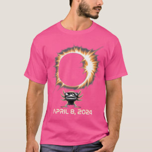 Gesamtes Solar-Eclipse-Shirt 2024 Axolotl im Astro T-Shirt