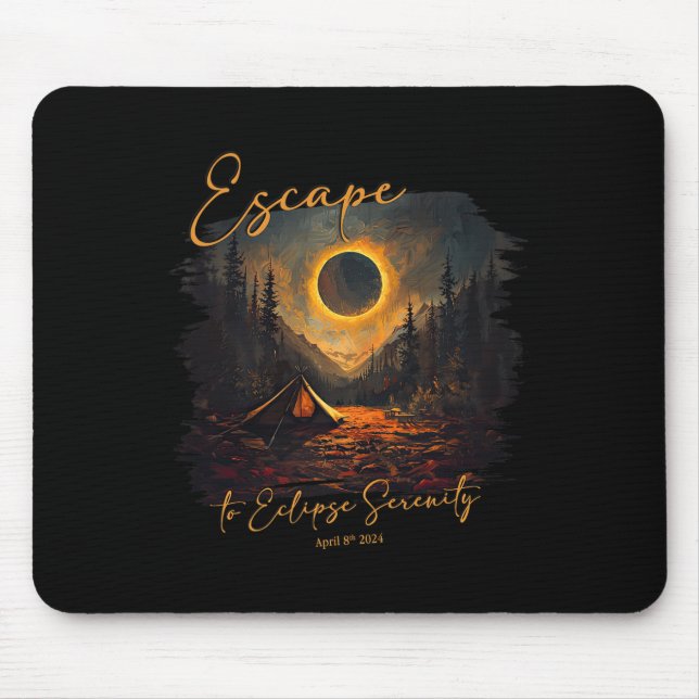 Gesamtes Solar-Eclipse-Shirt entkommt Eclipse Sere Mousepad (Vorne)