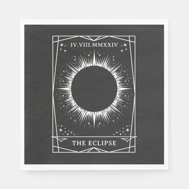 Gesamtes Solar-Eclipse-Tarot 2024 Party anzeigen Serviette (Vorderseite)