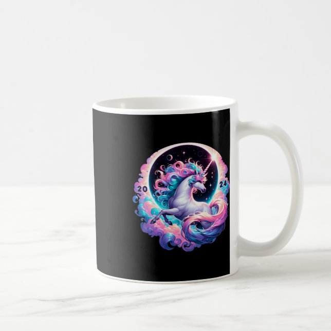 Gesamtes Solar-Eclipse Totality Unicorn Kaffeetasse (Rechts)