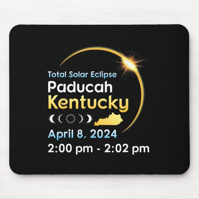 Gesamtes solares Eclipse in Paducah Kentucky am 0. Mousepad (Vorne)