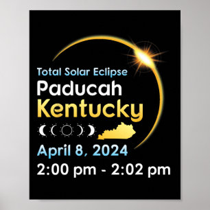 Gesamtes solares Eclipse in Paducah Kentucky am 0. Poster
