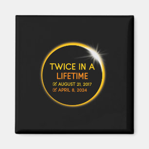Gesamtes solares Eclipse zweimal in einer Lebensda Magnet