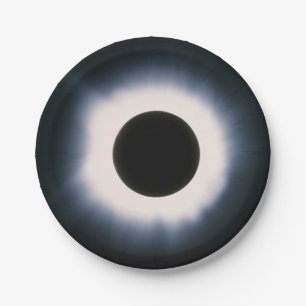 Gesamtes Sonnenlicht in Schwarz und Weiß Pappteller