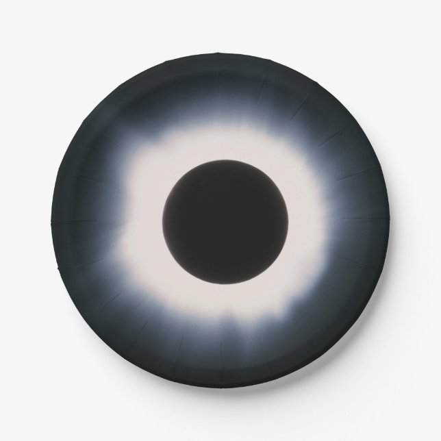 Gesamtes Sonnenlicht in Schwarz und Weiß Pappteller (Vorderseite)