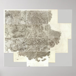 Gesamtkarte Frankreichs Poster