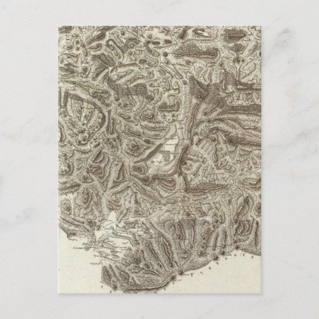 Gesamtkarte Frankreichs Postkarte (Vorderseite)