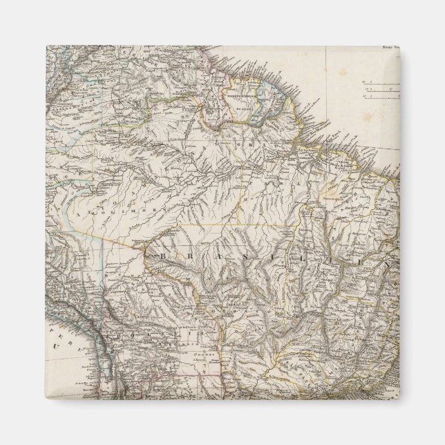 Gesamtkarte Südamerikas Magnet (Vorne)