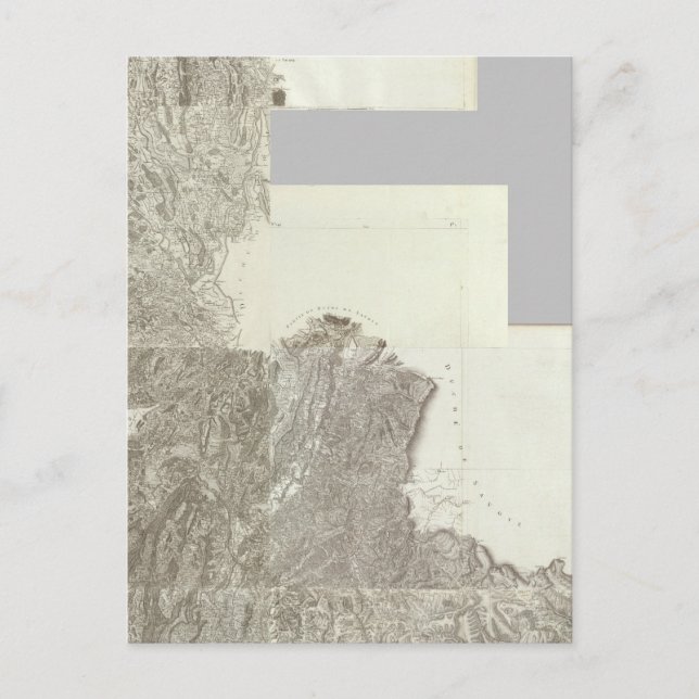 Gesamtkarte von Frankreich 4 Postkarte (Vorderseite)