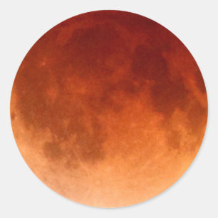 GesamtMondfinsternis-Blut-Mond-Aufkleber Runder Aufkleber
