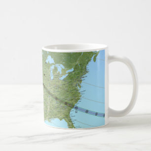 Gesamtplan für den Solar-Eclipse-Pfad 2017 Kaffeetasse