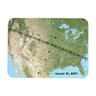 Gesamtplan für den Solar-Eclipse-Pfad 2017 Magnet
