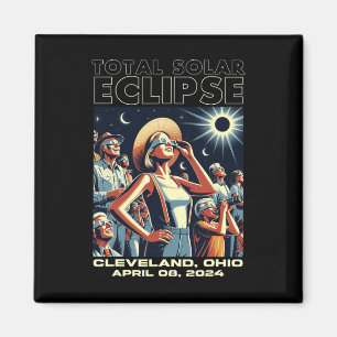 Gesamtsolare Eclipse Cleveland Magnet