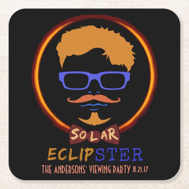 Gesamtsolareklipse-am 21. August 2017 lustiger Rechteckiger Pappuntersetzer (Vorderseite)