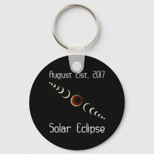 Gesamtsolareklipse-am 21. August 2017 Schlüsselanhänger