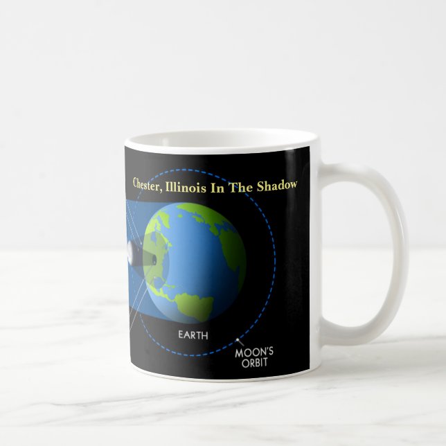 Gesamtsolareklipse-Tasse für Chester, Illinois Kaffeetasse (Rechts)