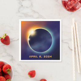 Gesamtsolares Eclipse | Astronomisches Star-Party Serviette