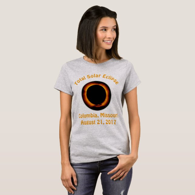 Gesamtsolares Eclipse (Kolumbien, Missouri) T-Shirt (Vorne ganz)