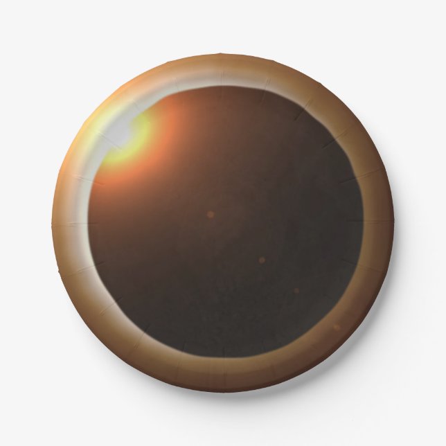 Gesamtsolares Eclipse Pappteller (Vorderseite)