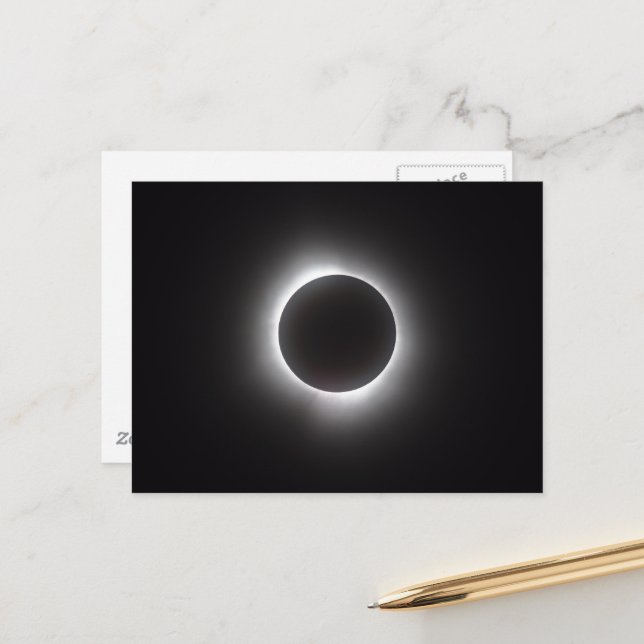 Gesamtsolares Eclipse Postkarte (Vorderseite/Rückseite Beispiel)