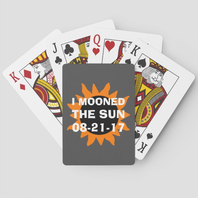 GesamtSonnenfinsternis Mooned ich den Sun Spielkarten (Rückseite)