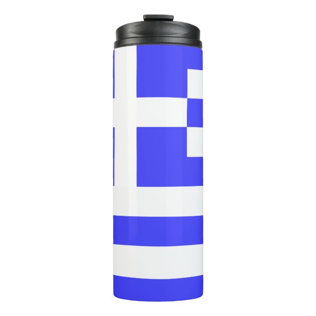 Gesamtwert der griechischen Flagge Thermosbecher (Vorderseite)